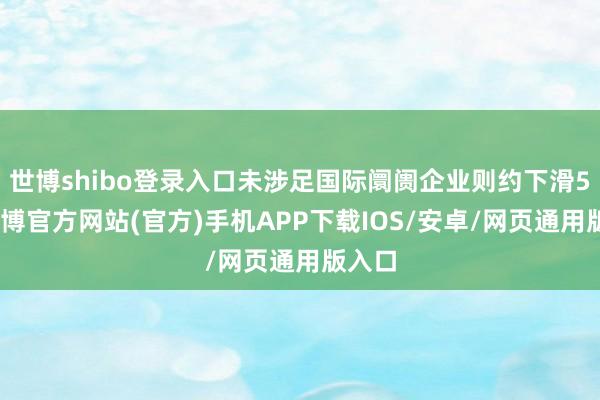 世博shibo登录入口未涉足国际阛阓企业则约下滑5%-世博官方网站(官方)手机APP下载IOS/安卓/网页通用版入口
