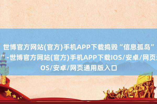 世博官方网站(官方)手机APP下载捣毁“信息孤岛”“数据烟囱”-世博官方网站(官方)手机APP下载IOS/安卓/网页通用版入口