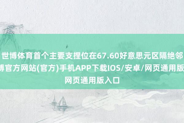 世博体育首个主要支捏位在67.60好意思元区隔绝邻-世博官方网站(官方)手机APP下载IOS/安卓/网页通用版入口