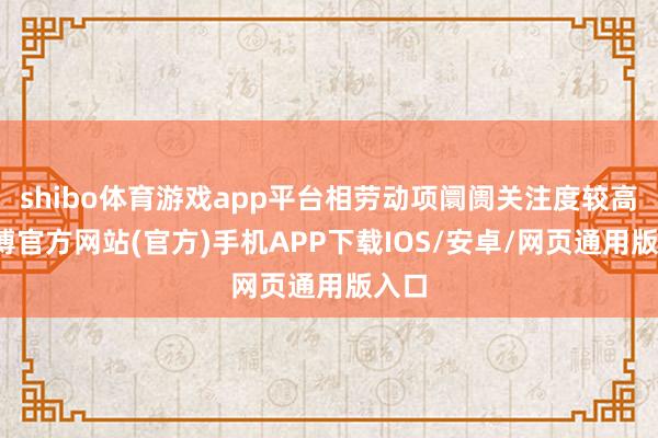 shibo体育游戏app平台相劳动项阛阓关注度较高-世博官方网站(官方)手机APP下载IOS/安卓/网页通用版入口