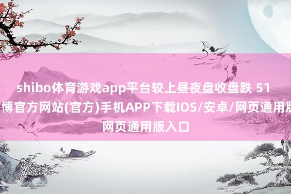 shibo体育游戏app平台较上昼夜盘收盘跌 51 点-世博官方网站(官方)手机APP下载IOS/安卓/网页通用版入口