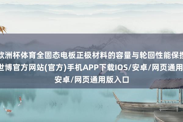 欧洲杯体育全固态电板正极材料的容量与轮回性能保捏卓绝-世博官方网站(官方)手机APP下载IOS/安卓/网页通用版入口