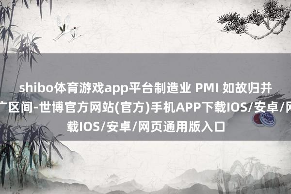 shibo体育游戏app平台制造业 PMI 如故归并几个月处于推广区间-世博官方网站(官方)手机APP下载IOS/安卓/网页通用版入口