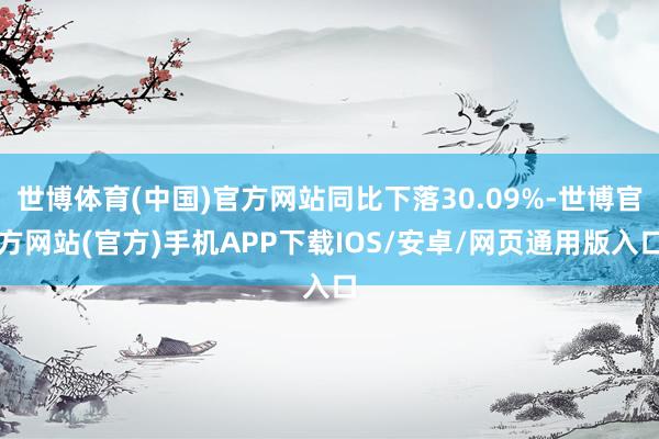 世博体育(中国)官方网站同比下落30.09%-世博官方网站(官方)手机APP下载IOS/安卓/网页通用版入口