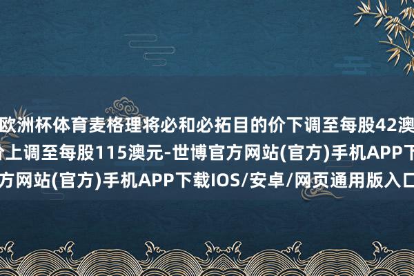 欧洲杯体育麦格理将必和必拓目的价下调至每股42澳元 将力拓集团目的价上调至每股115澳元-世博官方网站(官方)手机APP下载IOS/安卓/网页通用版入口