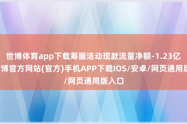 世博体育app下载筹画活动现款流量净额-1.23亿元-世博官方网站(官方)手机APP下载IOS/安卓/网页通用版入口