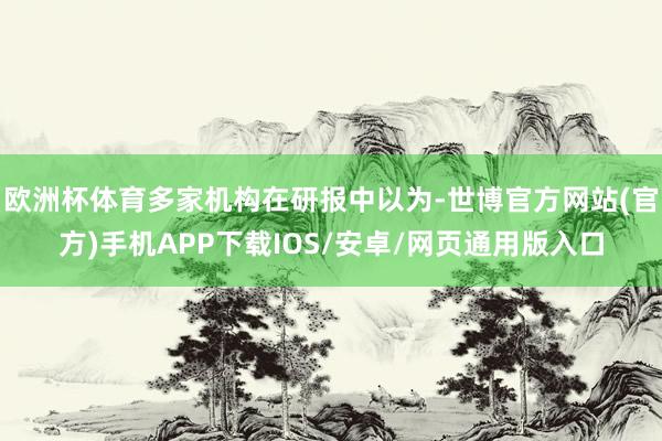 欧洲杯体育多家机构在研报中以为-世博官方网站(官方)手机APP下载IOS/安卓/网页通用版入口