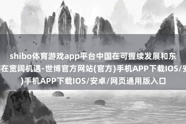 shibo体育游戏app平台中国在可握续发展和东谈主工智能等限制存在宽阔机遇-世博官方网站(官方)手机APP下载IOS/安卓/网页通用版入口