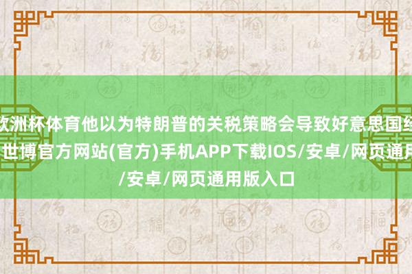 欧洲杯体育他以为特朗普的关税策略会导致好意思国经济阑珊-世博官方网站(官方)手机APP下载IOS/安卓/网页通用版入口