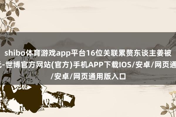shibo体育游戏app平台16位关联累赘东谈主姜被罚99万元-世博官方网站(官方)手机APP下载IOS/安卓/网页通用版入口