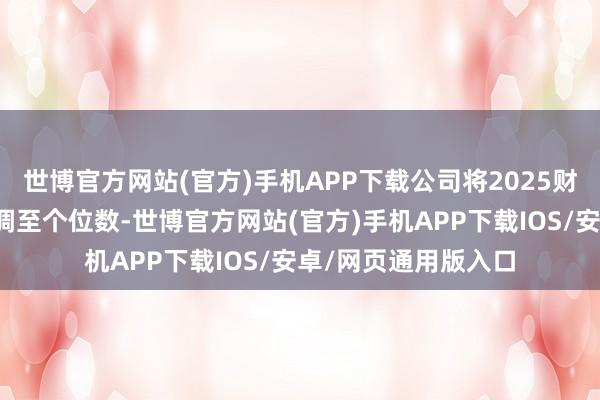 世博官方网站(官方)手机APP下载公司将2025财年收入增长指令下调至个位数-世博官方网站(官方)手机APP下载IOS/安卓/网页通用版入口