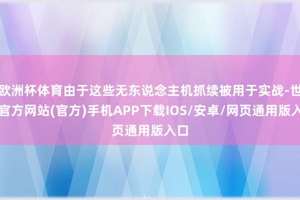 欧洲杯体育由于这些无东说念主机抓续被用于实战-世博官方网站(官方)手机APP下载IOS/安卓/网页通用版入口